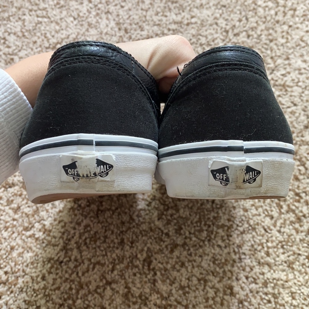 Black Leather Vans - Picture 4 of 7